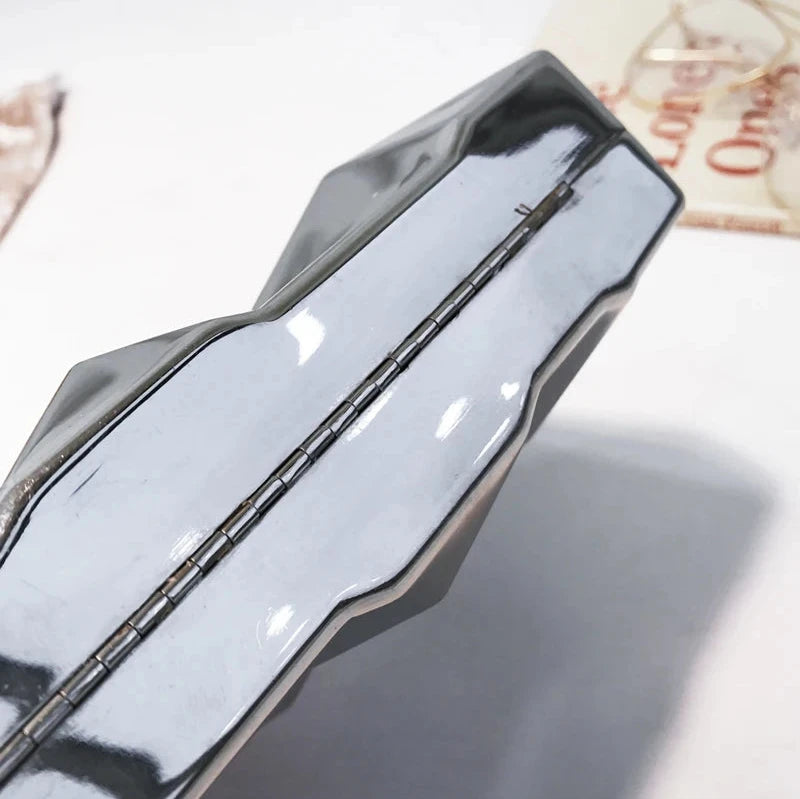 Bolsa Feminina Geométrica de Metal – Clutch para Festas e Eventos