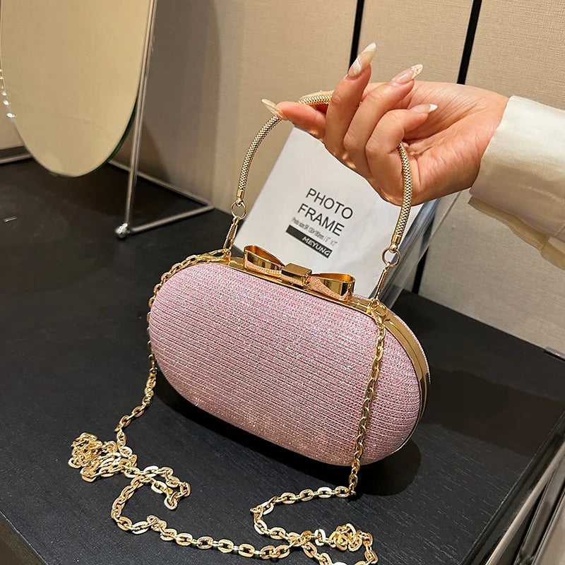 Bolsa Clutch Luxo Brilhante – Bolsa Transversal Pequena