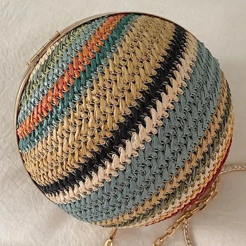 Bolsa Redonda de Palha – Bolsa Rústica Artesanal para Arrasar no Verão