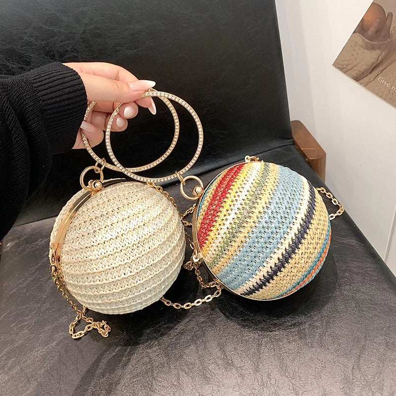 Bolsa Redonda de Palha – Bolsa Rústica Artesanal para Arrasar no Verão