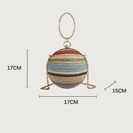 Bolsa Redonda de Palha – Bolsa Rústica Artesanal para Arrasar no Verão