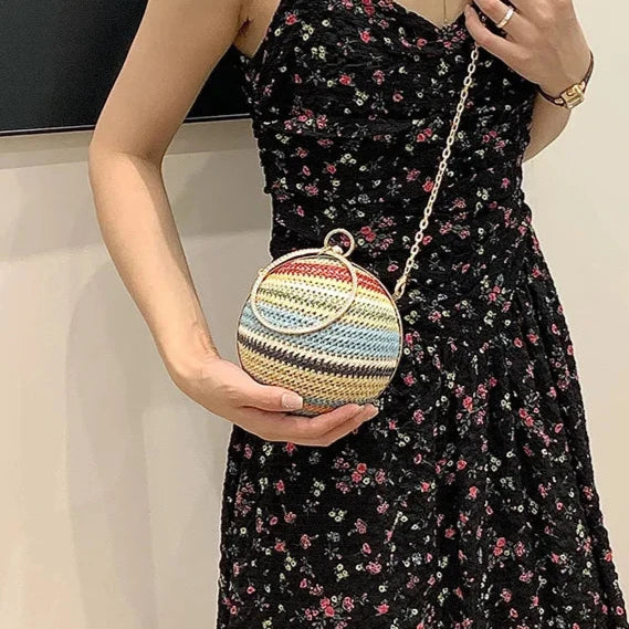 Bolsa Redonda de Palha – Bolsa Rústica Artesanal para Arrasar no Verão