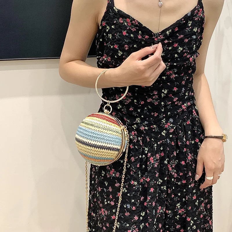 Bolsa Redonda de Palha – Bolsa Rústica Artesanal para Arrasar no Verão