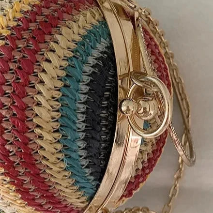 Bolsa Redonda de Palha – Bolsa Rústica Artesanal para Arrasar no Verão