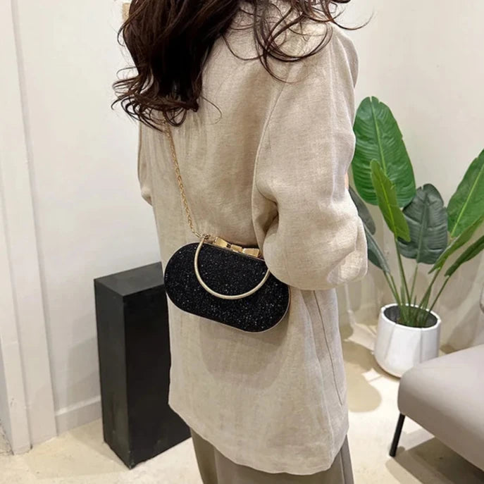 Bolsa Clutch Luxo Brilhante – Bolsa Transversal Pequena