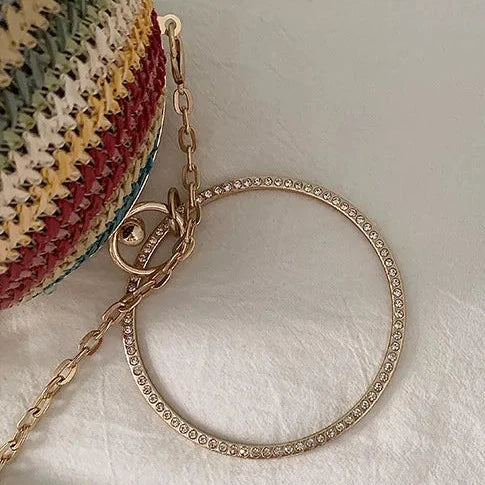 Bolsa Redonda de Palha – Bolsa Rústica Artesanal para Arrasar no Verão