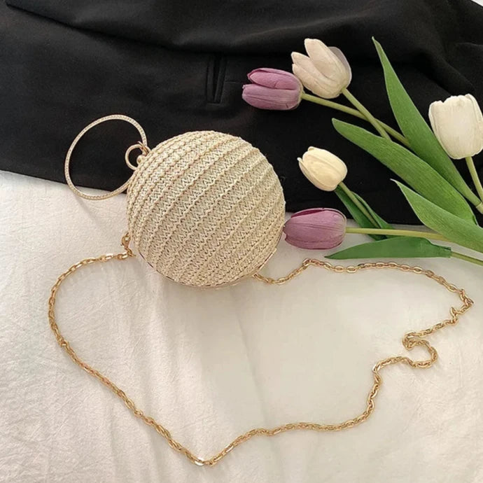Bolsa Redonda de Palha – Bolsa Rústica Artesanal para Arrasar no Verão