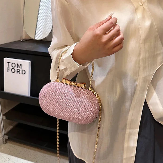 Bolsa Clutch Luxo Brilhante – Bolsa Transversal Pequena