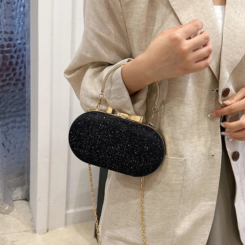 Bolsa Clutch Luxo Brilhante – Bolsa Transversal Pequena