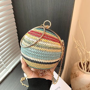 Bolsa Redonda de Palha – Bolsa Rústica Artesanal para Arrasar no Verão