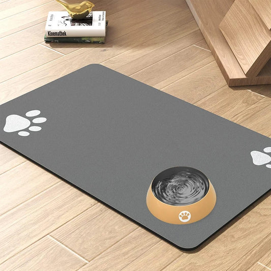 Tapete Alimentador para Pets – Absorvente, Antimanchas e de Secagem Rápida